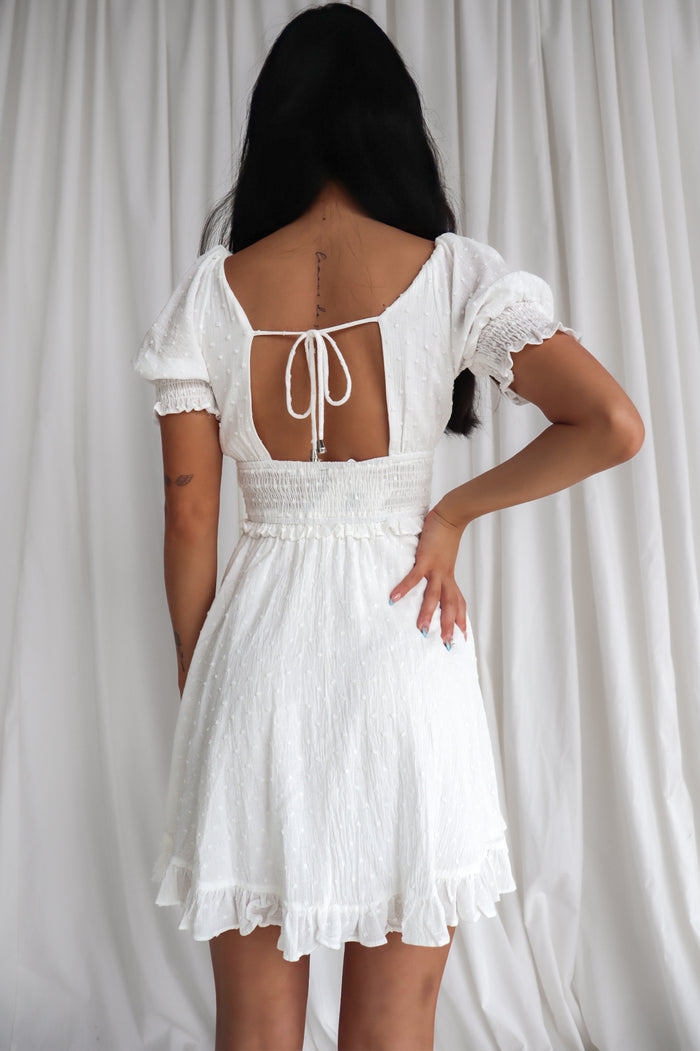 Talisa Mini Dress - White - Runway Goddess