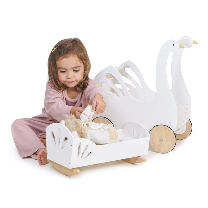 Tender Leaf Toys Doll's Sweet Swan Bed