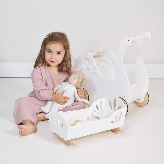 Tender Leaf Toys Doll's Sweet Swan Bed