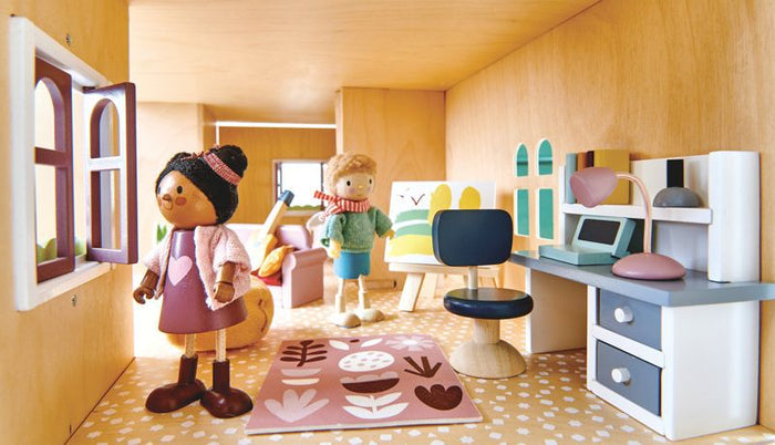 Tender Leaf Toys Dovetail Dollhouse Study Set