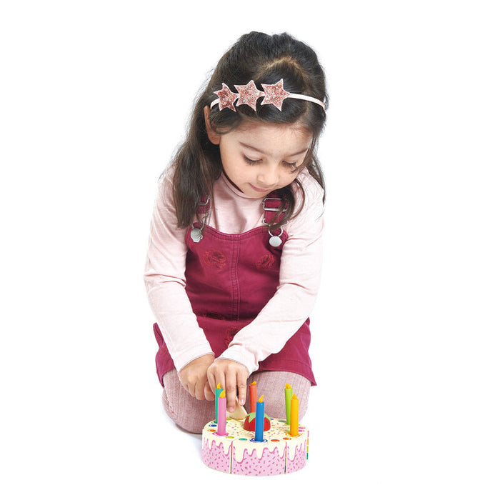 Tender Leaf Toys Pretend Rainbow Birthday Cake