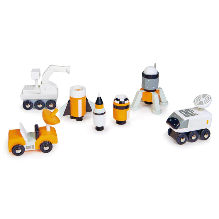 Tender Leaf Toys Pretend Wooden Space Voyager Play Set