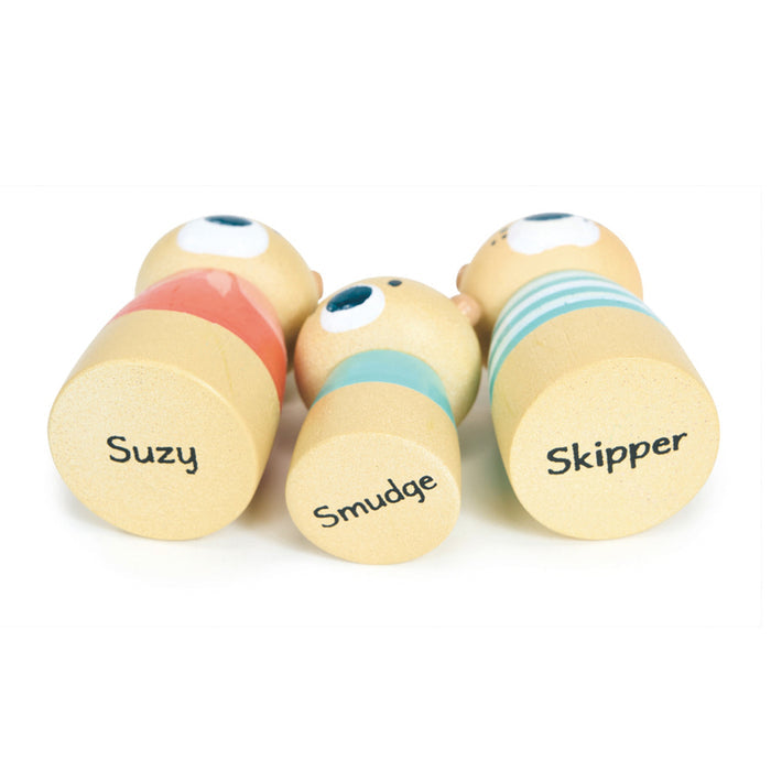 Tender Leaf Toys Wooden Little Otter Canal Boat Play Set