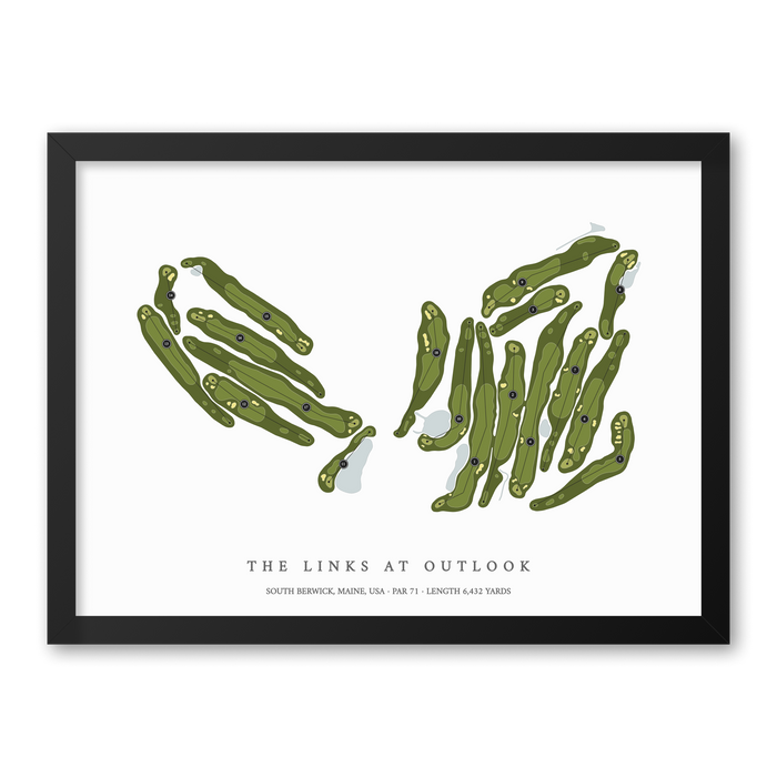 The Links at Outlook | Golf Course Map | Black Frame