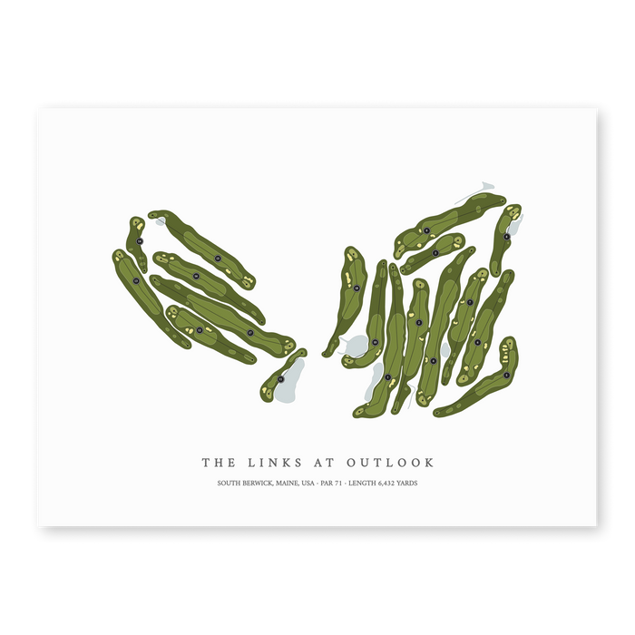 The Links at Outlook | Golf Course Map | Unframed