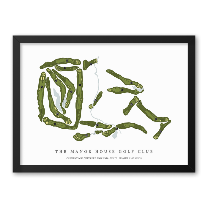 The Manor House Golf Club | Golf Course Map | Black Frame