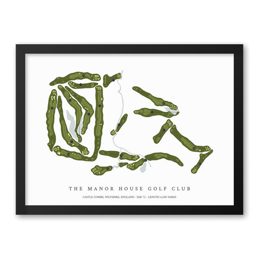 The Manor House Golf Club | Golf Course Map | Black Frame