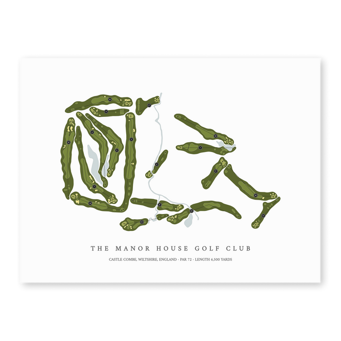 The Manor House Golf Club | Golf Course Map | Unframed
