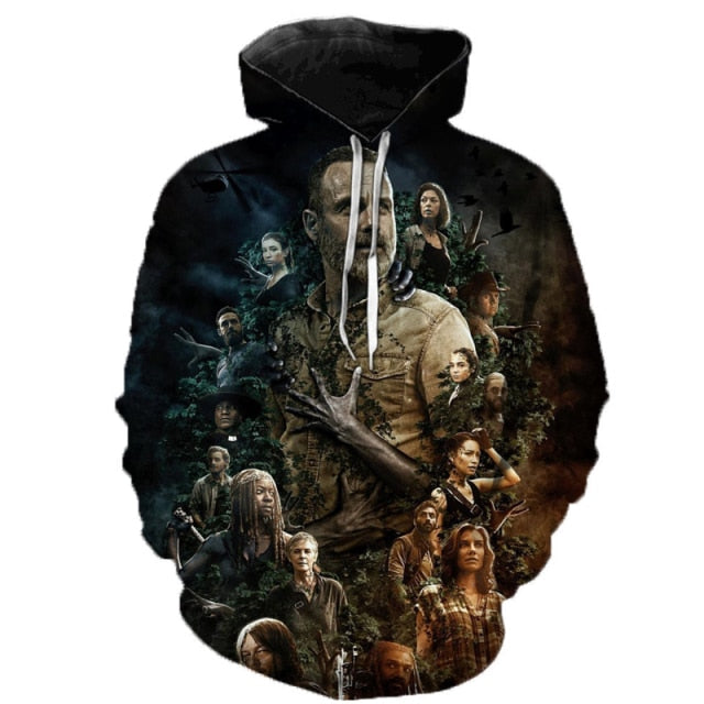 The Walking Dead 3D Printed Hoodies & T-Shirts