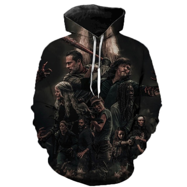 The Walking Dead 3D Printed Hoodies & T-Shirts