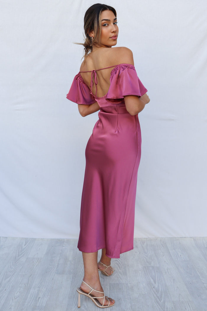 Tiara Midi Dress - Rose Pink - Runway Goddess
