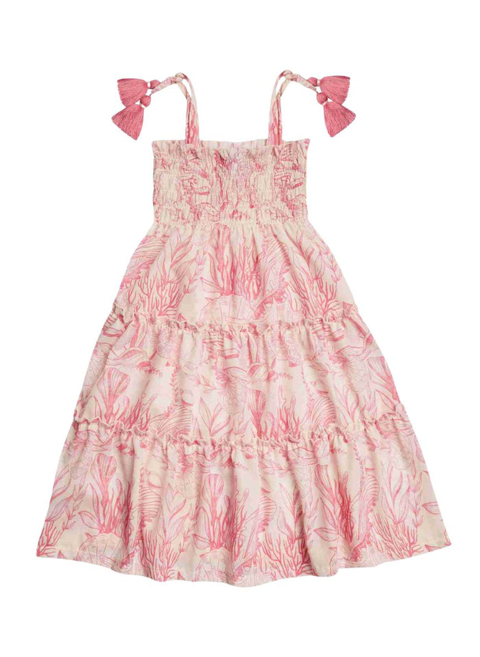 Dresses Marie Raxevsky Tie Shoulder Dress Thalassa Pink Apoella