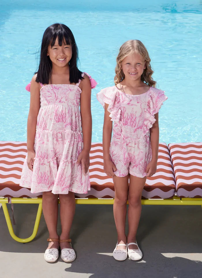 Dresses Marie Raxevsky Tie Shoulder Dress Thalassa Pink Apoella