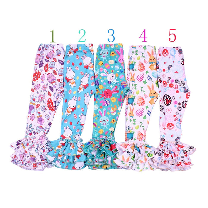 Toddler Girls Easter Boutique Ruffle Pants