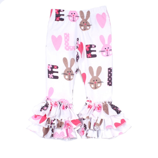 Toddler Girls Easter Boutique Ruffle Pants