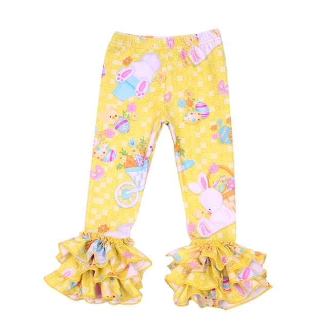 Toddler Girls Easter Boutique Ruffle Pants