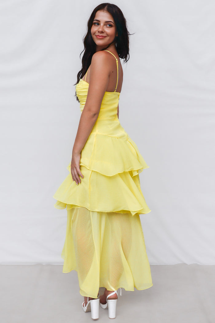 Tommi Maxi Dress - Yellow - Runway Goddess