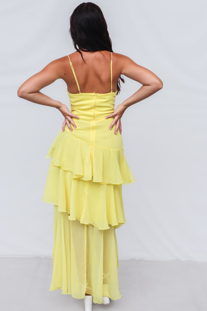 Tommi Maxi Dress - Yellow - Runway Goddess