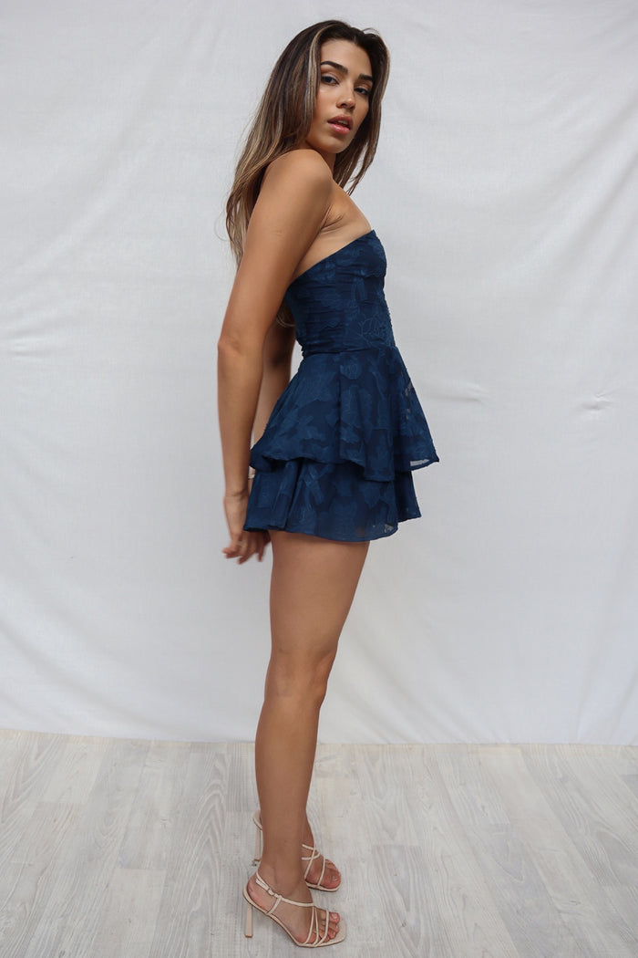 Toni Playsuit - Navy - Runway Goddess