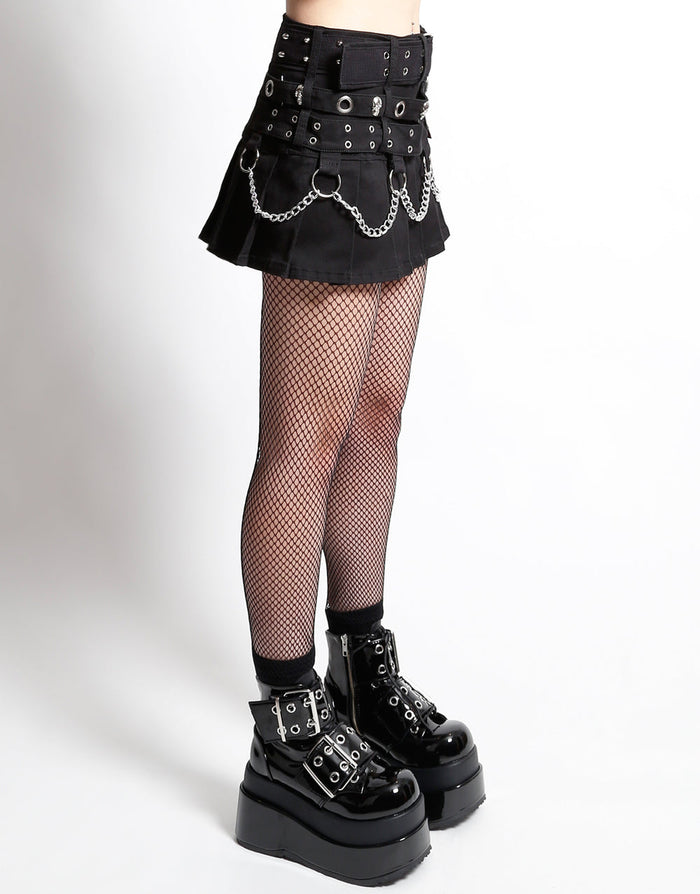 Tripp NYC Triple Belted Chain Skirt