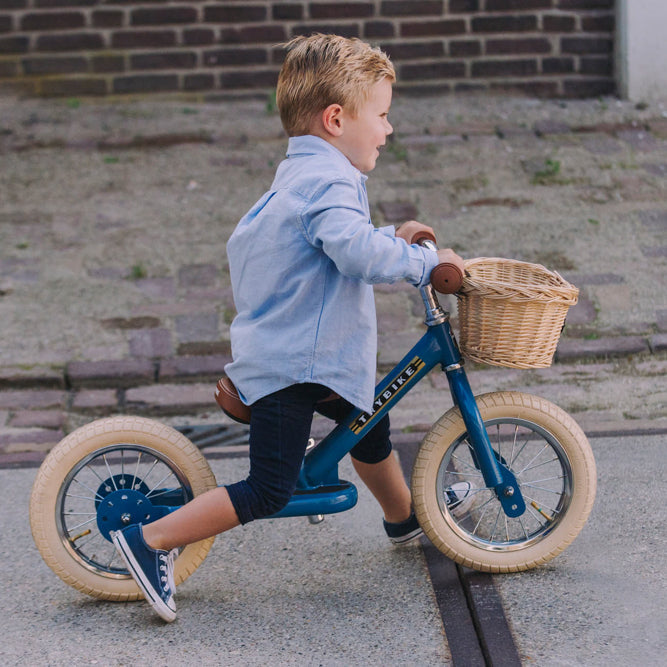 Trybike basket on a balance bike