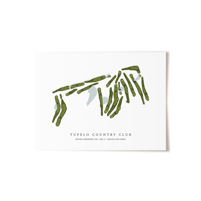 Tupelo Country Club | Golf Course Print | Unframed