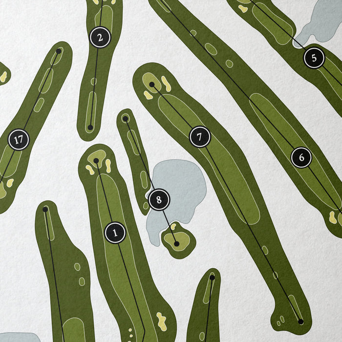 Tupelo Country Club | Golf Course Print | Close Up