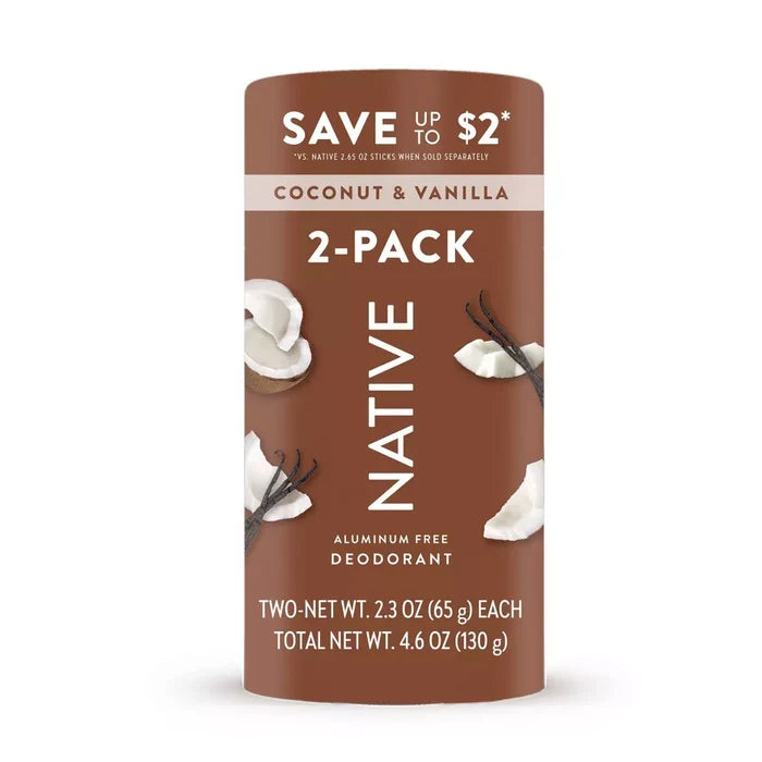 Twin Pack Deodorant - Coconut & Vanilla