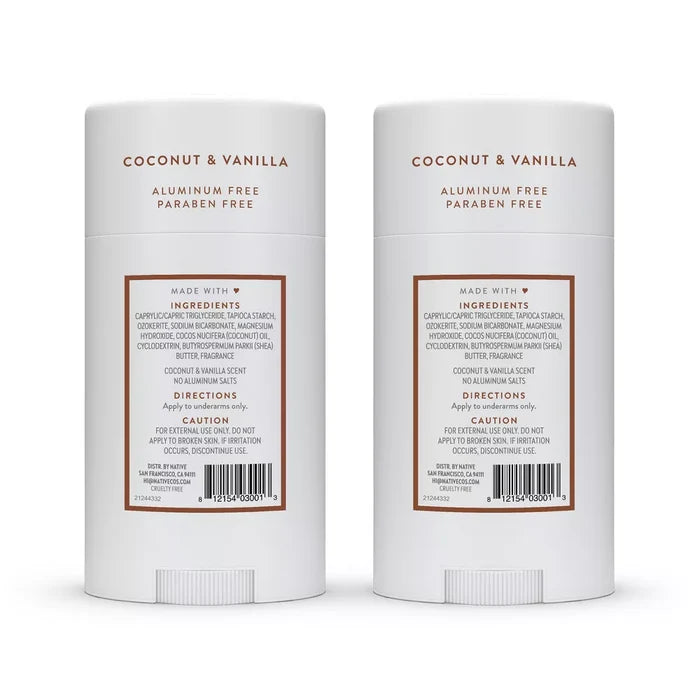 Twin Pack Deodorant - Coconut & Vanilla