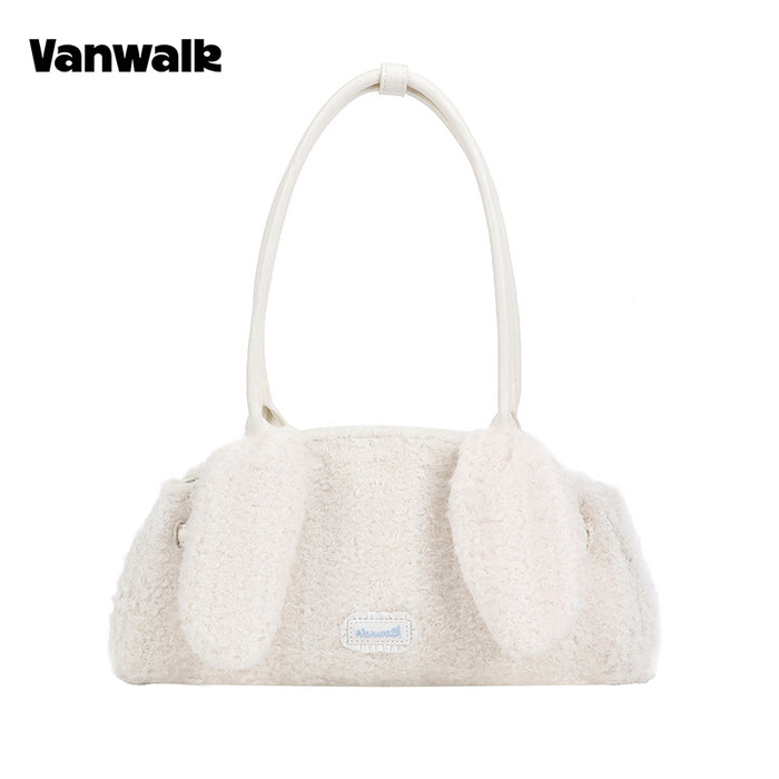 VANWALK COCOA PIE Series Classic Original Design Plush Rabbit Shoulder Bag V3095
