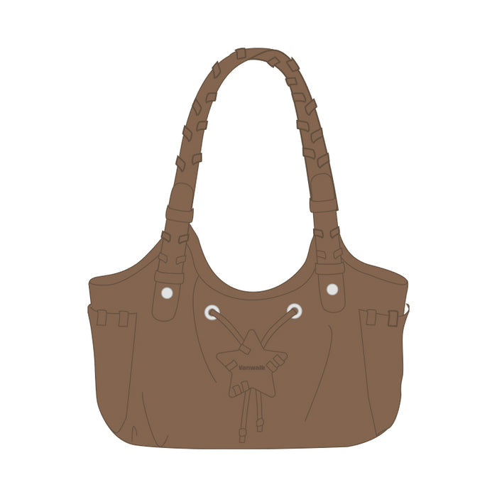 VANWALK Cocoa Pie Series Y2K Soft Leather Shoulder Bag V3106