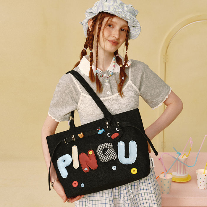 VANWALK Cute Pingu Collaboration Series Shoulder Bag Handbag v2939