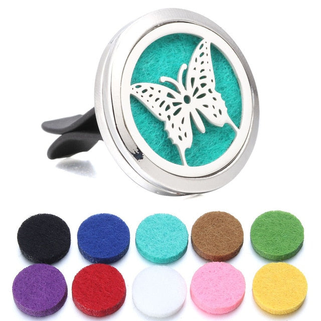 Variety Of Aromatherapy Car Diffusers + 10pc Pads