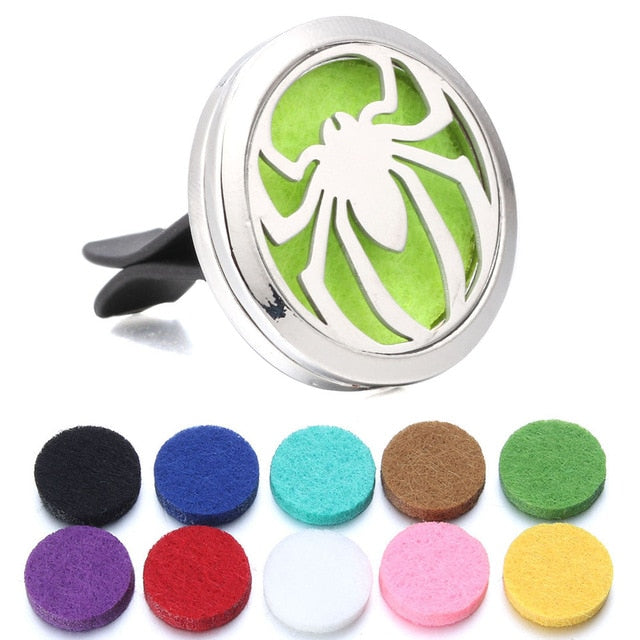 Variety Of Aromatherapy Car Diffusers + 10pc Pads