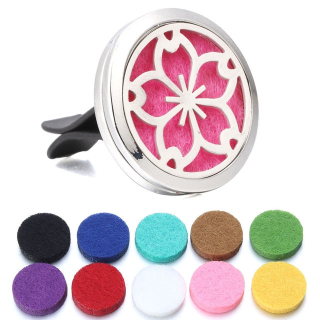 Variety Of Aromatherapy Car Diffusers + 10pc Pads