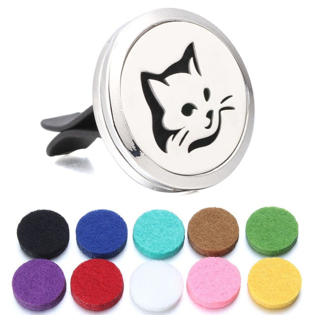 Variety Of Aromatherapy Car Diffusers + 10pc Pads