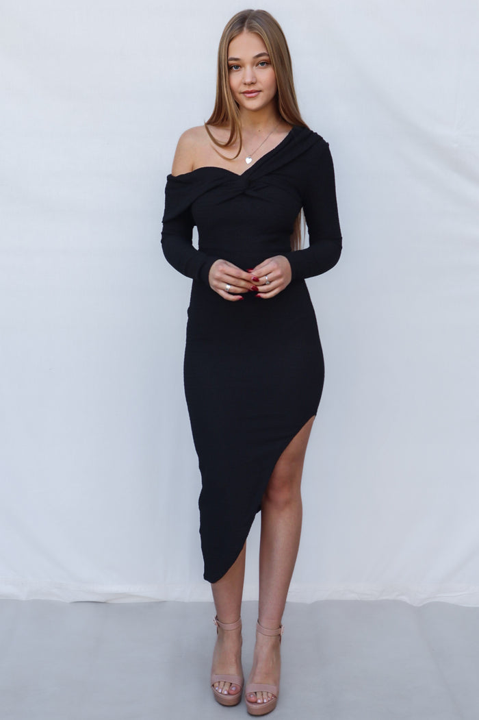 Veda Midi Dress - Black - Runway Goddess