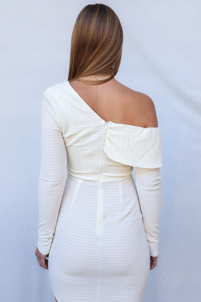 Veda Midi Dress - Cream - Runway Goddess
