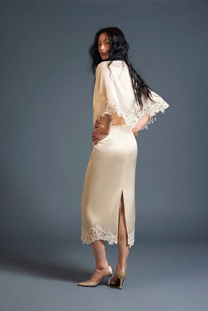 Velour Silk Cape