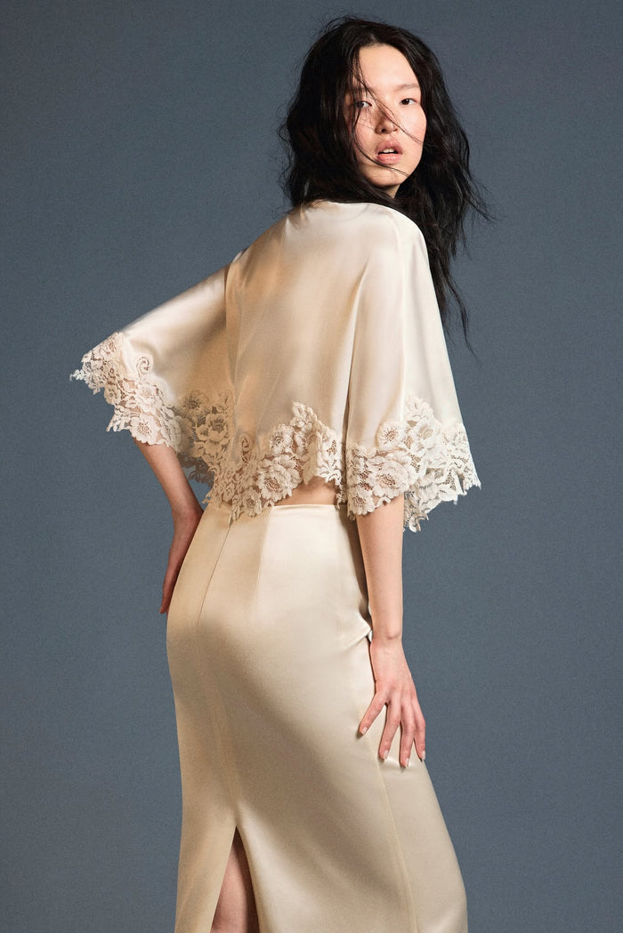 Velour Silk Cape