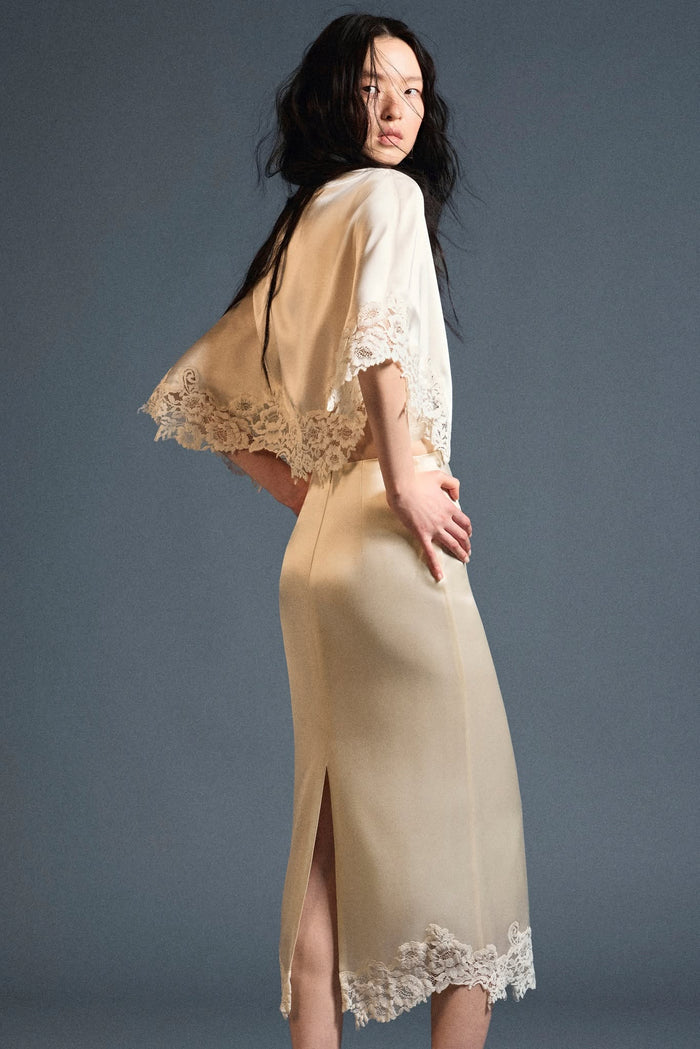 Velour Silk Skirt