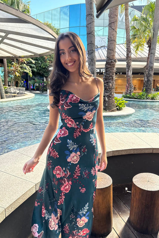 Verlaine Midi Dress - Multi Floral - Runway Goddess