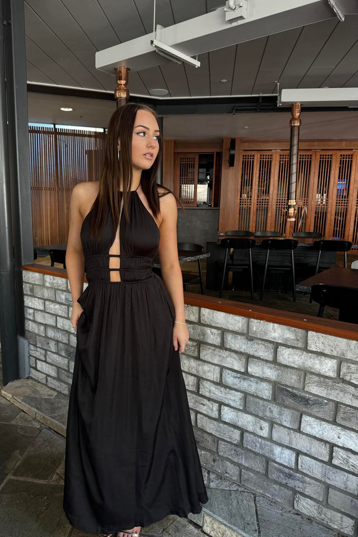 Viera Maxi Dress - Black - Runway Goddess