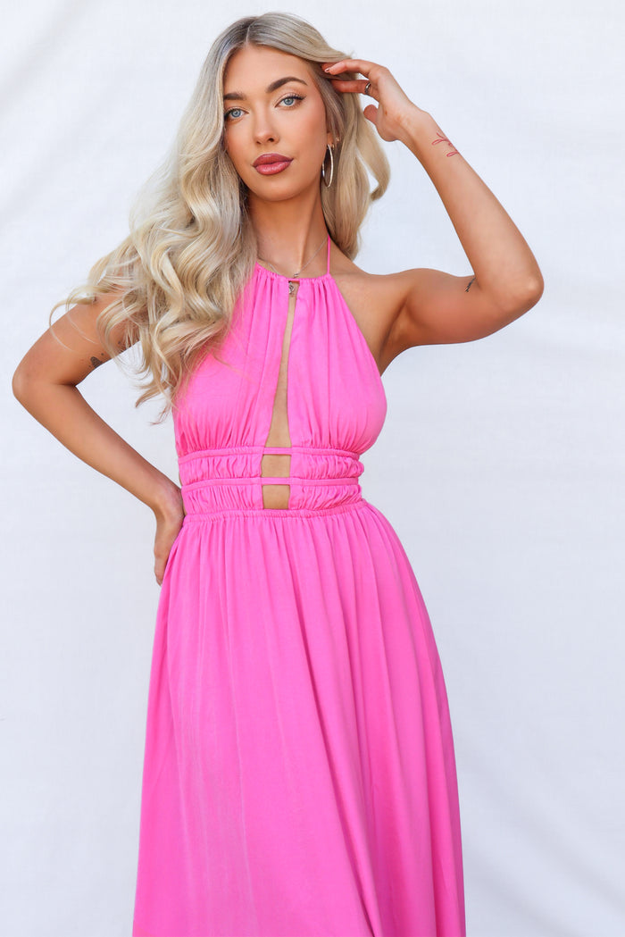 Viera Maxi Dress - Pink - Runway Goddess