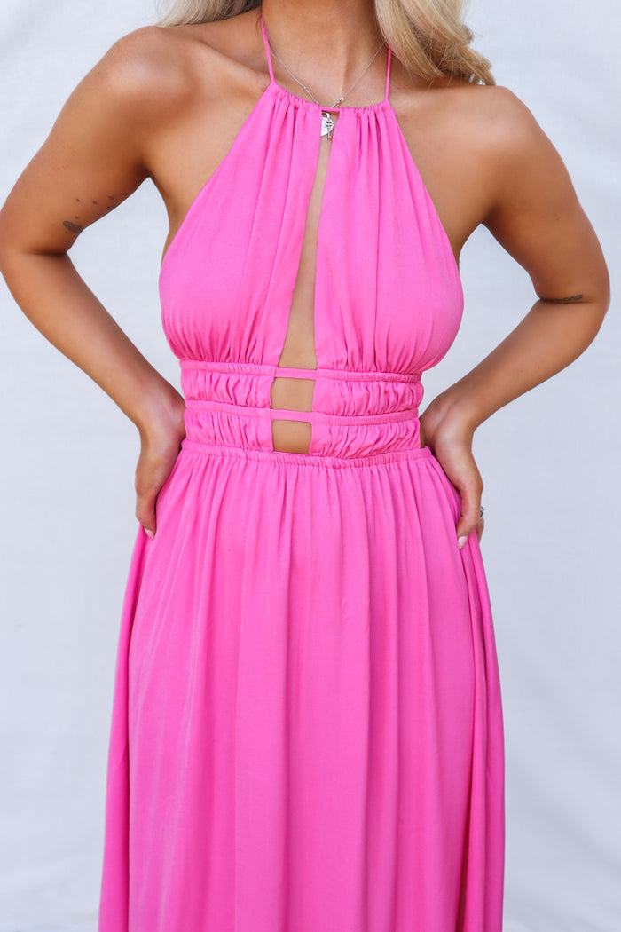 Viera Maxi Dress - Pink - Runway Goddess