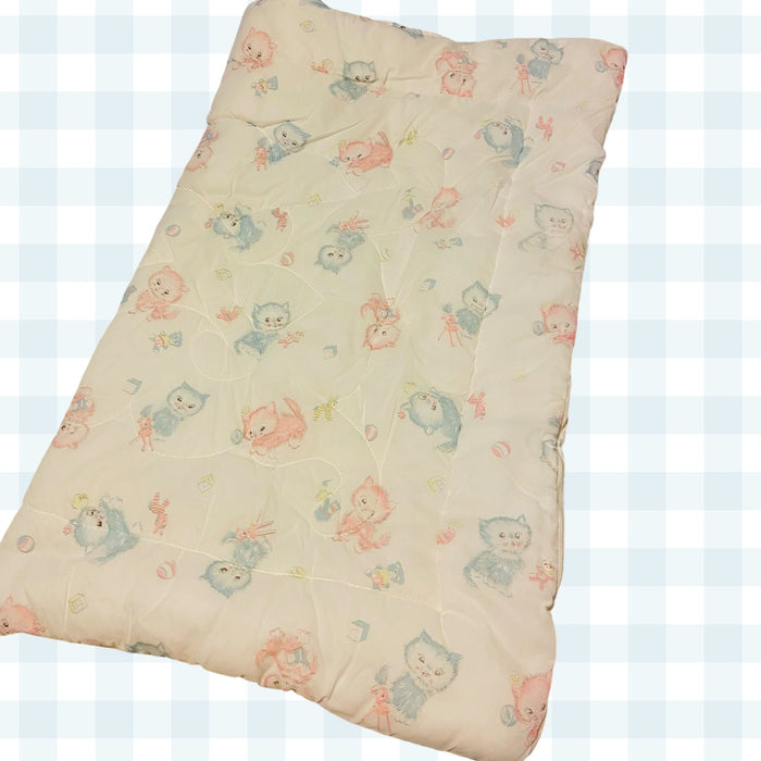 Vintage Baby Sleep Sack, Slumber Bag, Kitten Print (zippered) - Deer Creek Mercantile