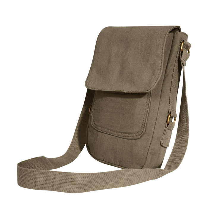 Vintage Look Canvas Tech Bag