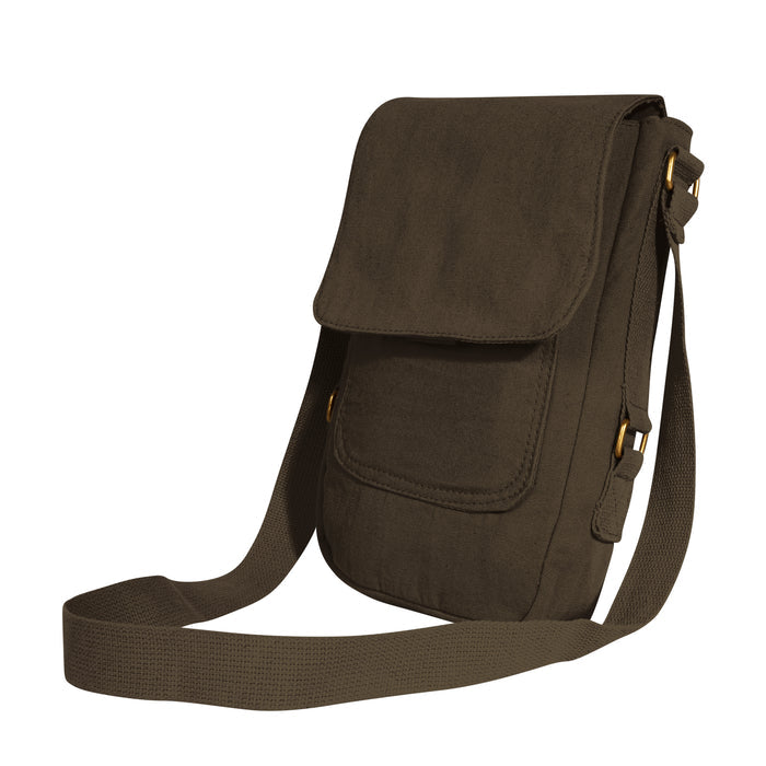 Vintage Look Canvas Tech Bag