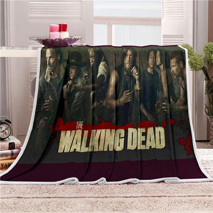 Walking Dead Soft Fleece Throw Rug/Blanket