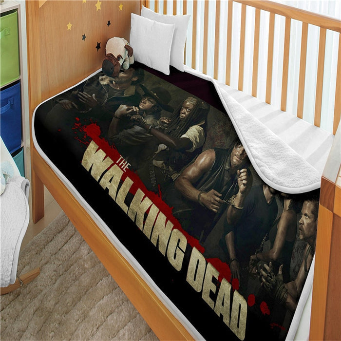 Walking Dead Soft Fleece Throw Rug/Blanket